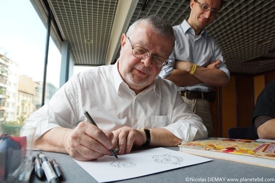 Bernard Deyriès en dédicace au salon Cartoonist 2013 à Nice