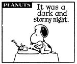 Snoopy dark and stormy night